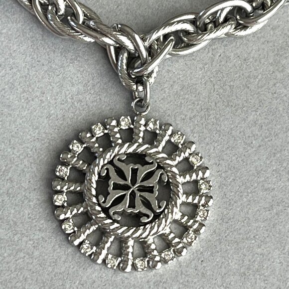 Rustic Cuff Logo Charm Silver OR Gold Byzantine You Pick 1or Both - Picture 10 of 12